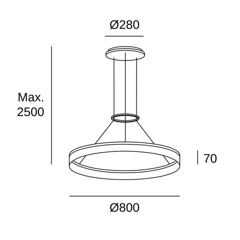Подвесной светильник LEDS C4 Circ Round, 00-0002-BW-M3, белый, 3000 K, 45.1 Вт