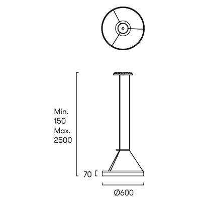 Подвесной светильник LEDS C4 Circ Round, 00-0641-BW-M3, белый, 3000 K, 30.5 Вт