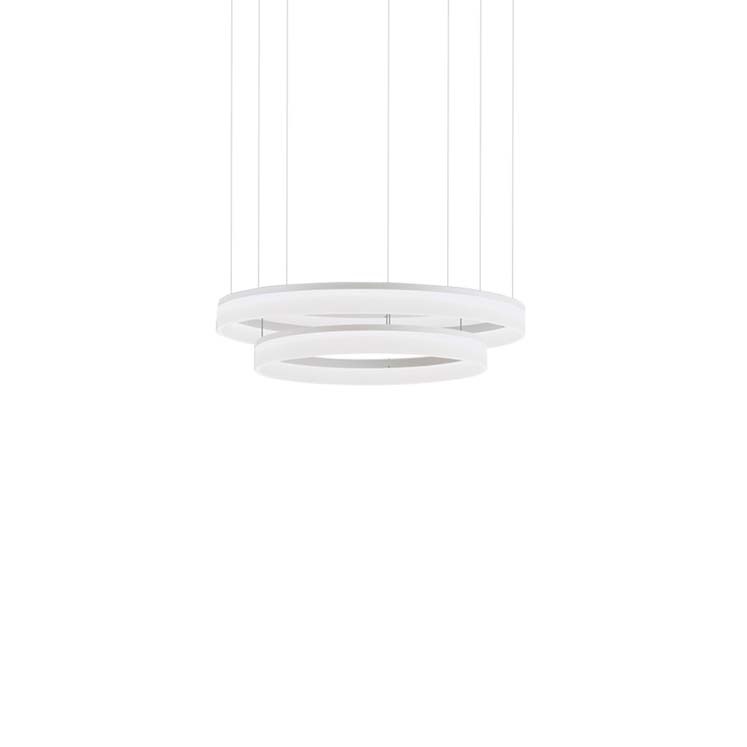 Двухкольцевой подвесной светильник LEDS C4 Circ +, 00-3647-BW-M3, белый, 3000 K, 58 Вт