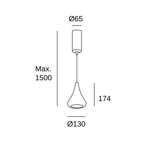 Подвесной светильник LEDS C4 Cherry A, 00-5977-F5-F5, золотой, 3000 K, 15.2 Вт