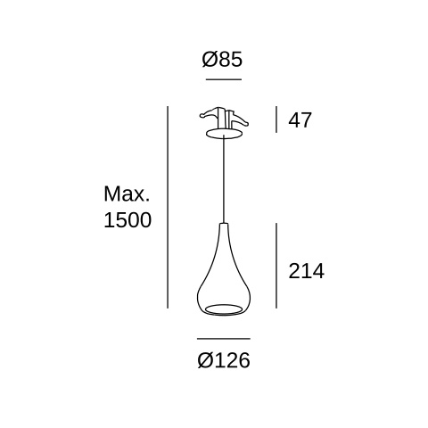 Подвесной светильник LEDS C4 Cherry B, 00-5978-14-14, белый, 3000 K, 15.2 Вт