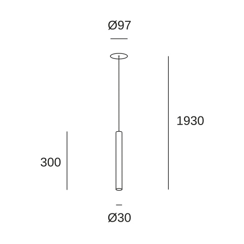Подвесной светильник LEDS C4 Stylus, 00-5981-14-14, белый, 3000 K, 9.7 Вт
