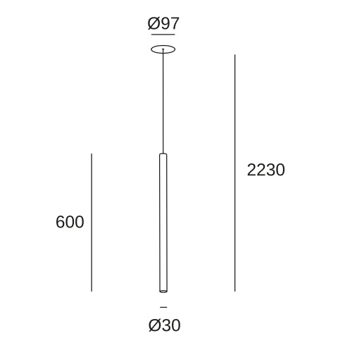 Подвесной светильник LEDS C4 Stylus, 00-5982-14-14, белый, 3000 K, 9.7 Вт