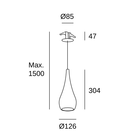 Подвесной светильник LEDS C4 Cherry C, 00-5997-14-14, белый, 3000 K, 10.2 Вт