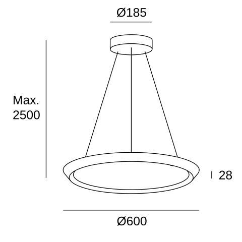 Подвесной светильник LEDS C4 Saturn, 00-6014-27-M1, латунь, 2700 K, 47 Вт