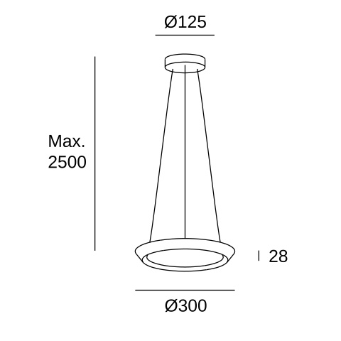 Подвесной светильник LEDS C4 Saturn, 00-6015-27-M1, латунь, 2700 K, 15.7 Вт