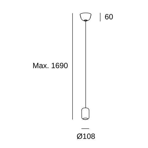 Подвесной светильник LEDS C4 Contrast, 00-7365-DC-05, Cement