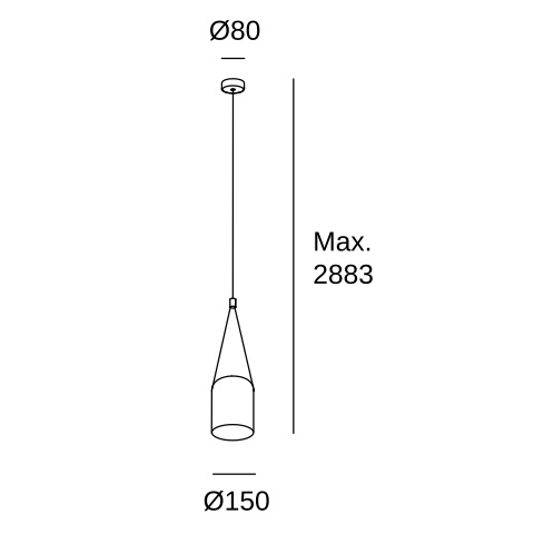 Подвесной светильник LEDS C4 Configurator, 00-7388-05-14, белый, 15 Вт