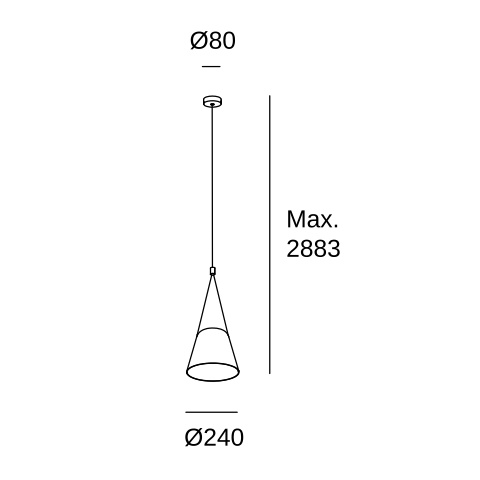 Подвесной светильник LEDS C4 Attic Conic Shape, 00-7389-05-DL, золотой, 15 Вт