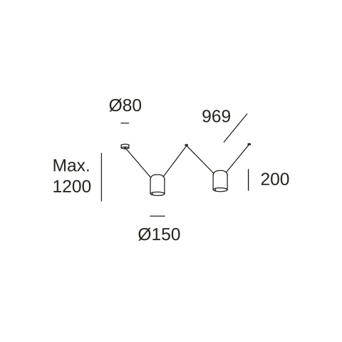 Подвесной светильник LEDS C4 Configurator, 00-7396-05-14, белый, 30 Вт