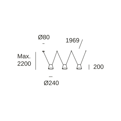 Подвесной светильник LEDS C4 Configurator, 00-7399-05-05, черный, 45 Вт