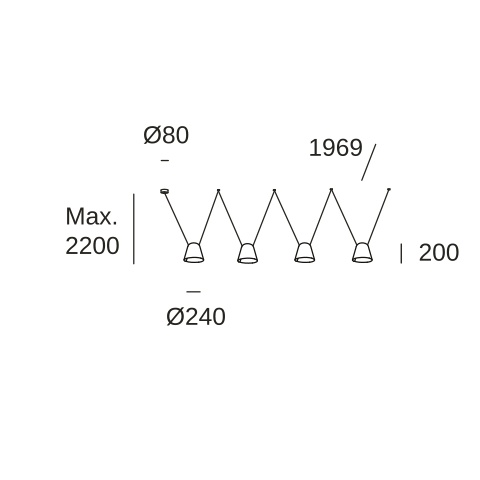 Подвесной светильник LEDS C4 Configurator, 00-7403-05-05, черный, 60 Вт