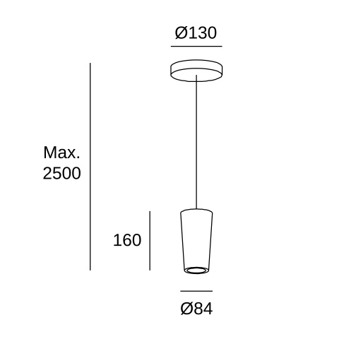 Подвесной светильник LEDS C4 Catenaria Surface, 00-7614-21-55, хром, 3000 K, 8.8 Вт
