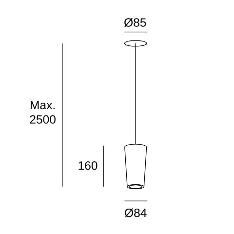 Подвесной светильник LEDS C4 Catenaria, 00-7615-14-55, белый, 3000 K, 8.8 Вт