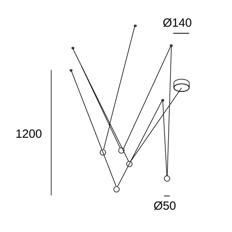 Подвесной светильник LEDS C4 Punto Multiple Surface, 00-7902-14-14, белый, 3000 K, 24.3 Вт