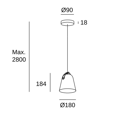 Подвесной светильник LEDS C4 Napa Small, 00-7992-DN-DN, матовый золотой, 15 Вт