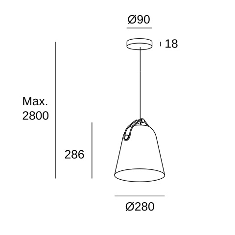 Подвесной светильник LEDS C4 Napa Big, 00-7993-EM-EM, Stone серый, 15 Вт