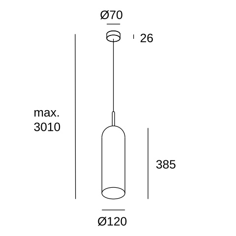 Подвесной светильник LEDS C4 Glam, 00-8108-DN-14, матовый золотой, 9 Вт