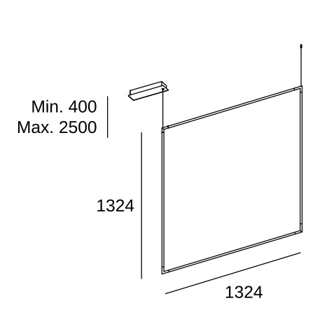 Подвесной светильник LEDS C4 Tubs Modular Vertical Square, 00-8267-05-M1, черный, 3000 K, 131.2 Вт