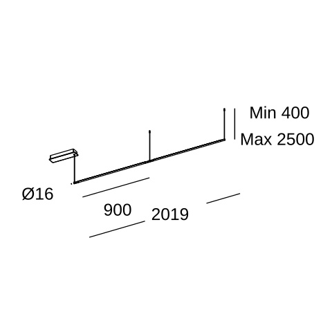 Подвесной светильник LEDS C4 Tubs Modular Lineal Double, 00-8293-05-M1, черный, 3000 K, 48.9 Вт