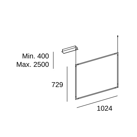 Подвесной светильник LEDS C4 Tubs Modular Vertical Rectangular, 00-8298-05-M1, черный, 3000 K, 81 Вт
