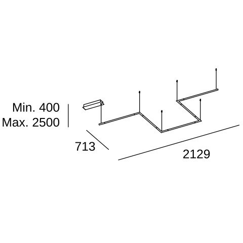 Подвесной светильник LEDS C4 Configurator, 00-8301-05-M1, черный, 3000 K, 81 Вт
