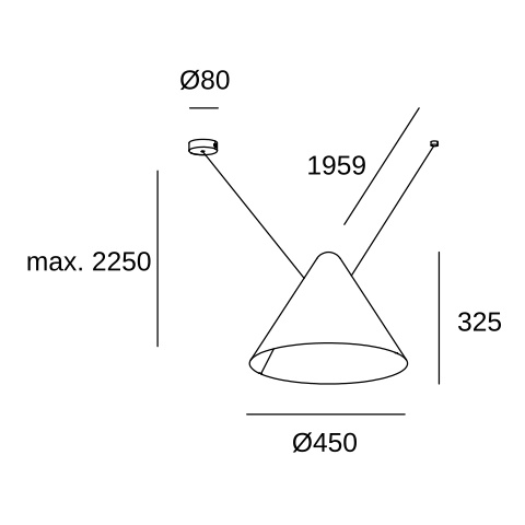 Подвесной светильник LEDS C4 Configurator, 00-8364-05-05, черный, 15 Вт