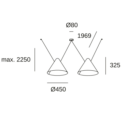 Подвесной светильник LEDS C4 Configurator, 00-8368-05-05, черный, 30 Вт