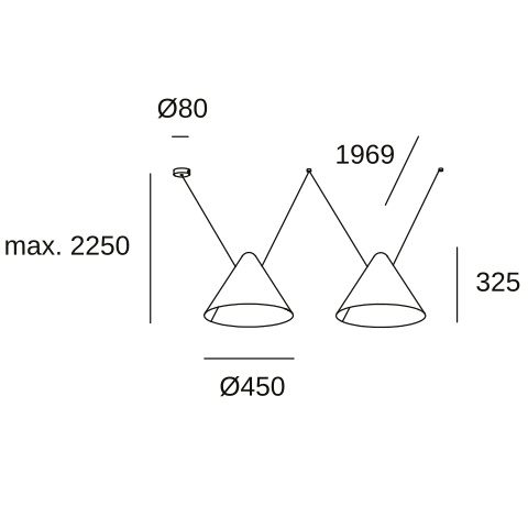 Подвесной светильник LEDS C4 Configurator, 00-8369-05-05, черный, 30 Вт
