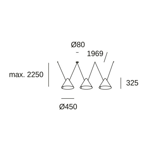 Подвесной светильник LEDS C4 Configurator, 00-8376-05-05, черный, 45 Вт