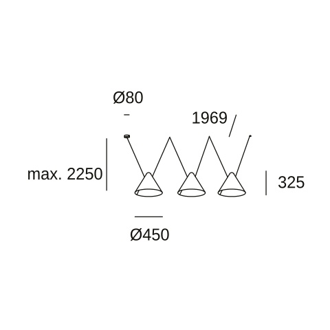 Подвесной светильник LEDS C4 Configurator, 00-8377-05-05, черный, 45 Вт