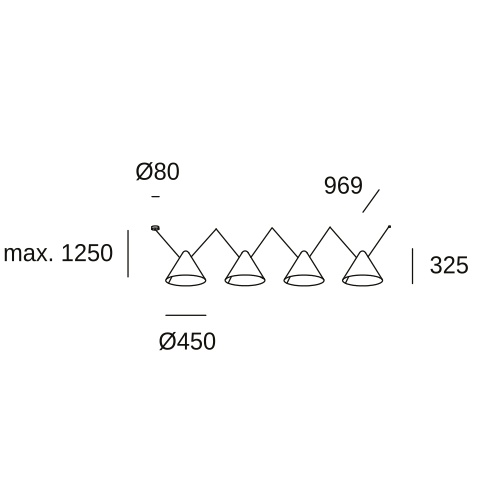 Подвесной светильник LEDS C4 Configurator, 00-8389-05-05, черный, 60 Вт
