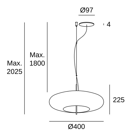 Встраиваемый подвесной светильник LEDS C4 Plat, 00-8406-05-15, черный, SW 2700-3000-4000 K, 13 Вт
