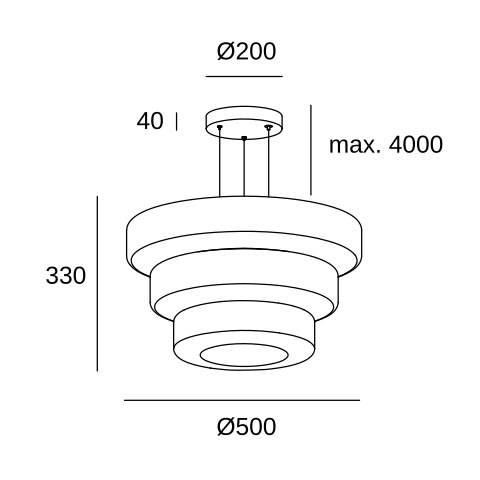 Подвесной светильник LEDS C4 Strata 3 bodies, 00-8440-05-15, черный, 33 Вт