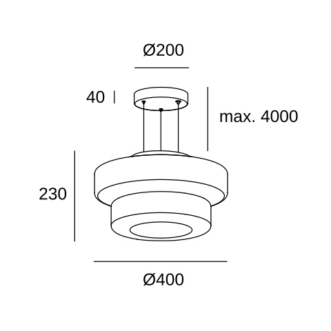 Подвесной светильник LEDS C4 Strata 2 Bodies, 00-8448-05-15, черный, 33 Вт