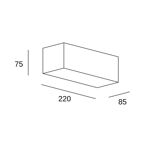 Настенный светильник LEDS C4 Ges Deco Rectangular, 05-1793-14-14, белый, 9 Вт
