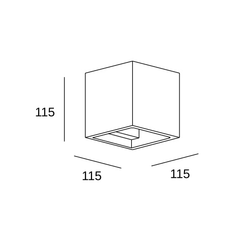 Настенный светильник LEDS C4 Ges Deco Square, 05-1794-14-14, белый, 6 Вт