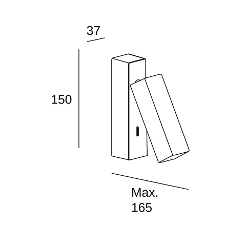 Настенная лампа LEDS C4 Hall Surface, 05-1940-81-81, Satin никель, 3000 K, 5 Вт