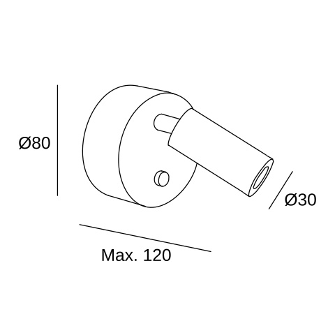 Настенная лампа LEDS C4 Ivy, 05-2706-81-81, Satin никель, 3000 K