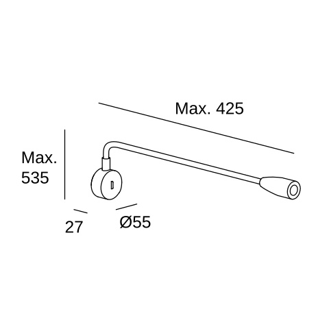 Лампа LEDS C4 Bed Round, 05-2830-05-05, черный, 3000 K, 3.5 Вт