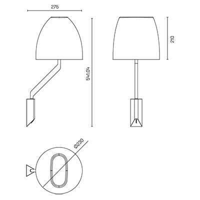 Настенное бра LEDS C4 Flavia, 05-3686-21-M1, хром, 15 Вт