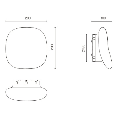 Настенный светильник LEDS C4 Skata, 05-4750-14-F9, белый, 3000 K, 6.2 Вт