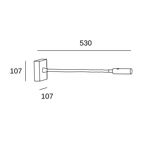 Лампа LEDS C4 Tip, 05-5296-81-81, Satin никель, 3000 K, 5.6 Вт