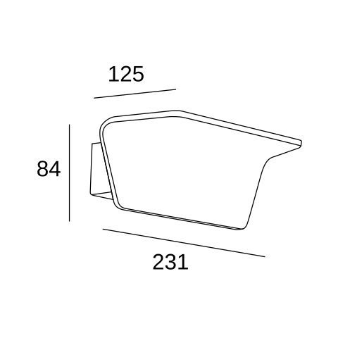 Настенный светильник LEDS C4 Neu Rectangular, 05-5936-14-14, белый, 3000 K, 29 Вт