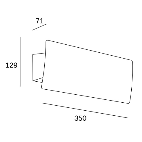 Настенный светильник LEDS C4 Duna, 05-5964-DL-M1, золотой, 3000 K, 32.5 Вт