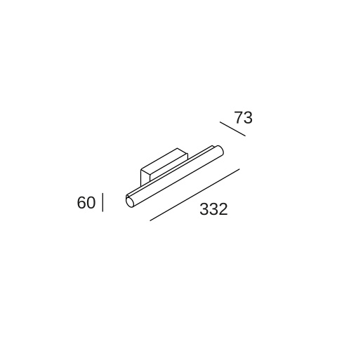 Настенный светильник LEDS C4 Toilet Slim, 05-6395-21-M1, хром, 3000 K, 13.2 Вт