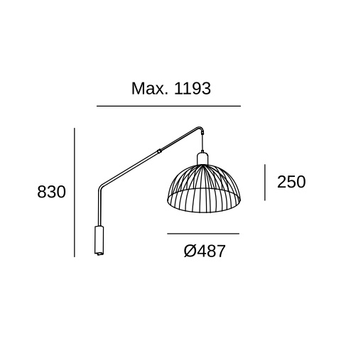 Настенный светильник LEDS C4 Contrast, 05-6414-DC-05, Cement, 15 Вт