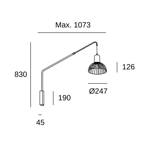 Настенный светильник LEDS C4 Contrast, 05-6415-DC-F5, Cement, 15 Вт