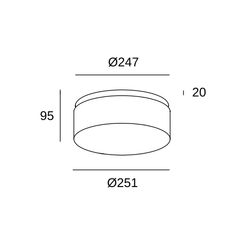 Плафон LEDS C4 Vetro, 05-7387-14-G5, белый, 3000 K, 24 Вт