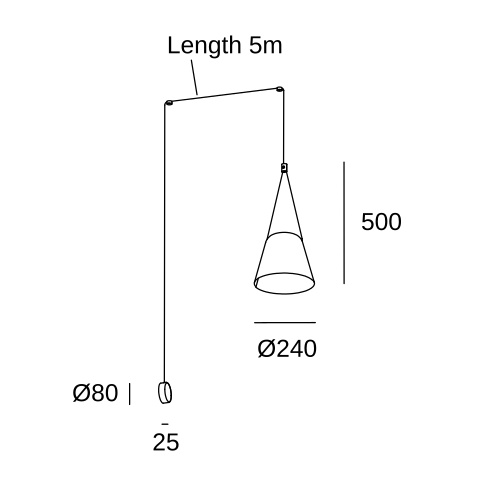 Подвесной светильник LEDS C4 Configurator, 05-7389-05-05, черный, 15 Вт